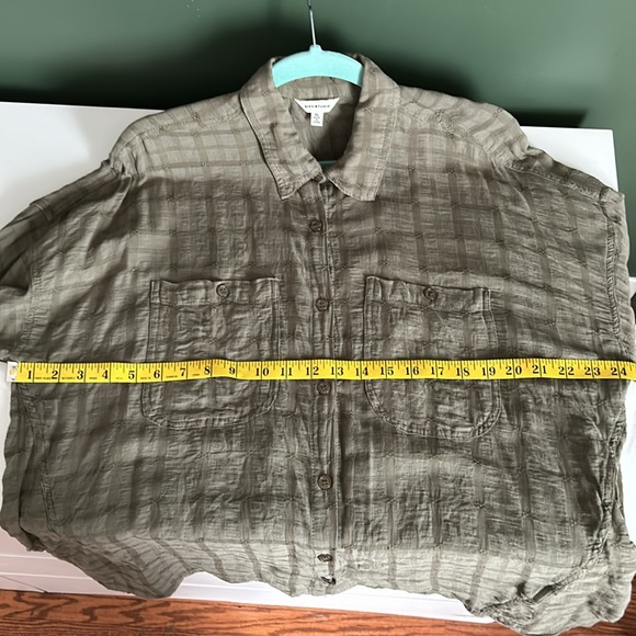 Moss green Max Studio button down shirt - Picture 5 of 7